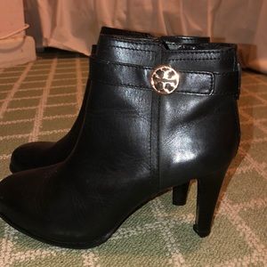 Tory Burch size 8 black booties, worn 1 time!